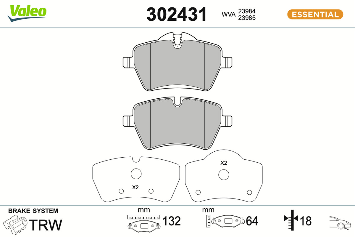 BRAKE PADS FIRST MINI COUNTRYMAN COUP FR